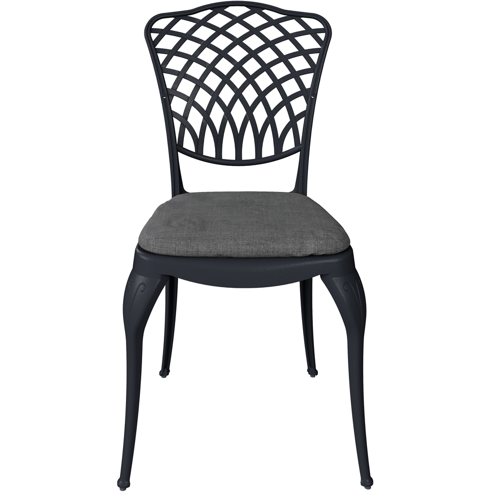 Charles Bentley Cast Aluminium 2 Seater Bistro Set Grey Image 4