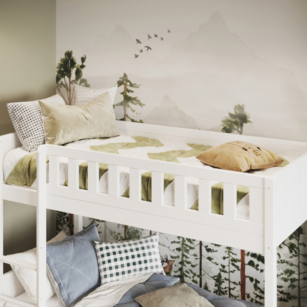 Flair Bea 2 Sleeper White Shorty Bunk Bed with Trundle Image 2