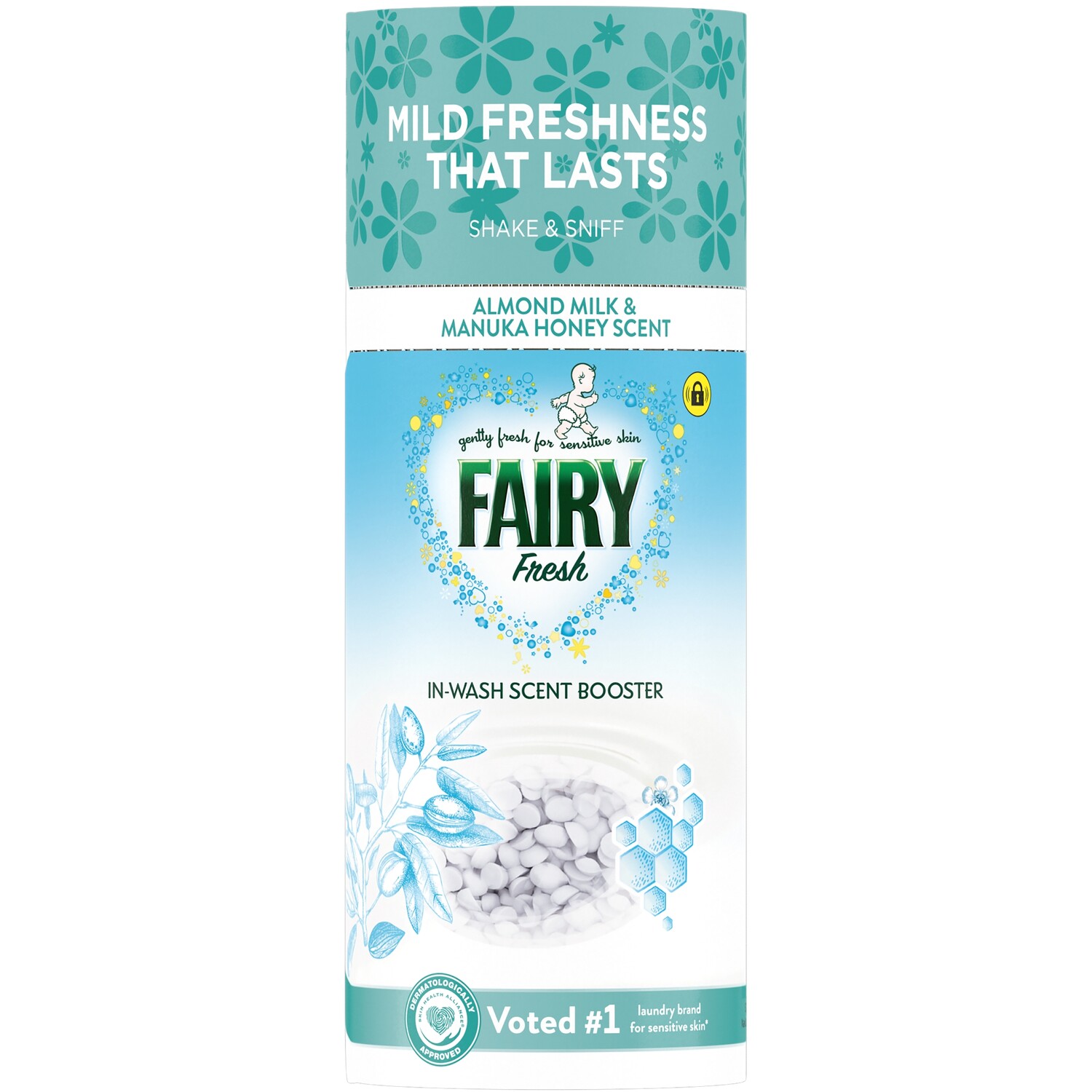 Fairy Almond Milk and Manuka In Wash Scent Booster Beads 155g Grey Image 1