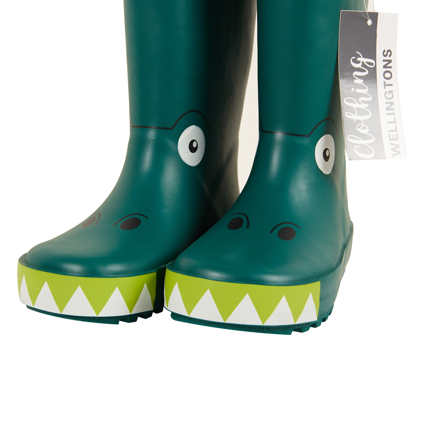 Kids Dino Wellingtons - Green / Size 12 Image 3