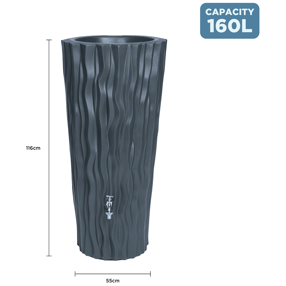 Charles Bentley Alana 160L Grey Water Butt Image 4