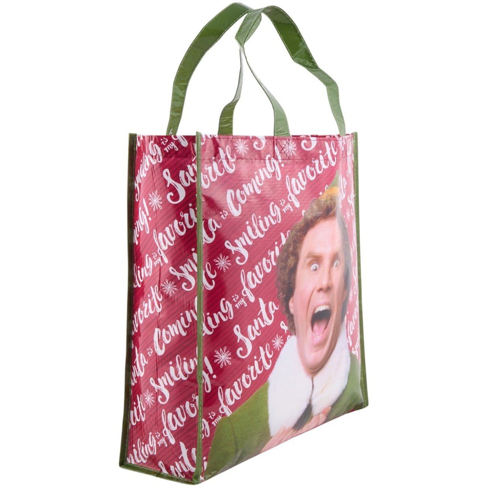 Assorted Elf Christmas Shopper Bag Red or Green Image 3
