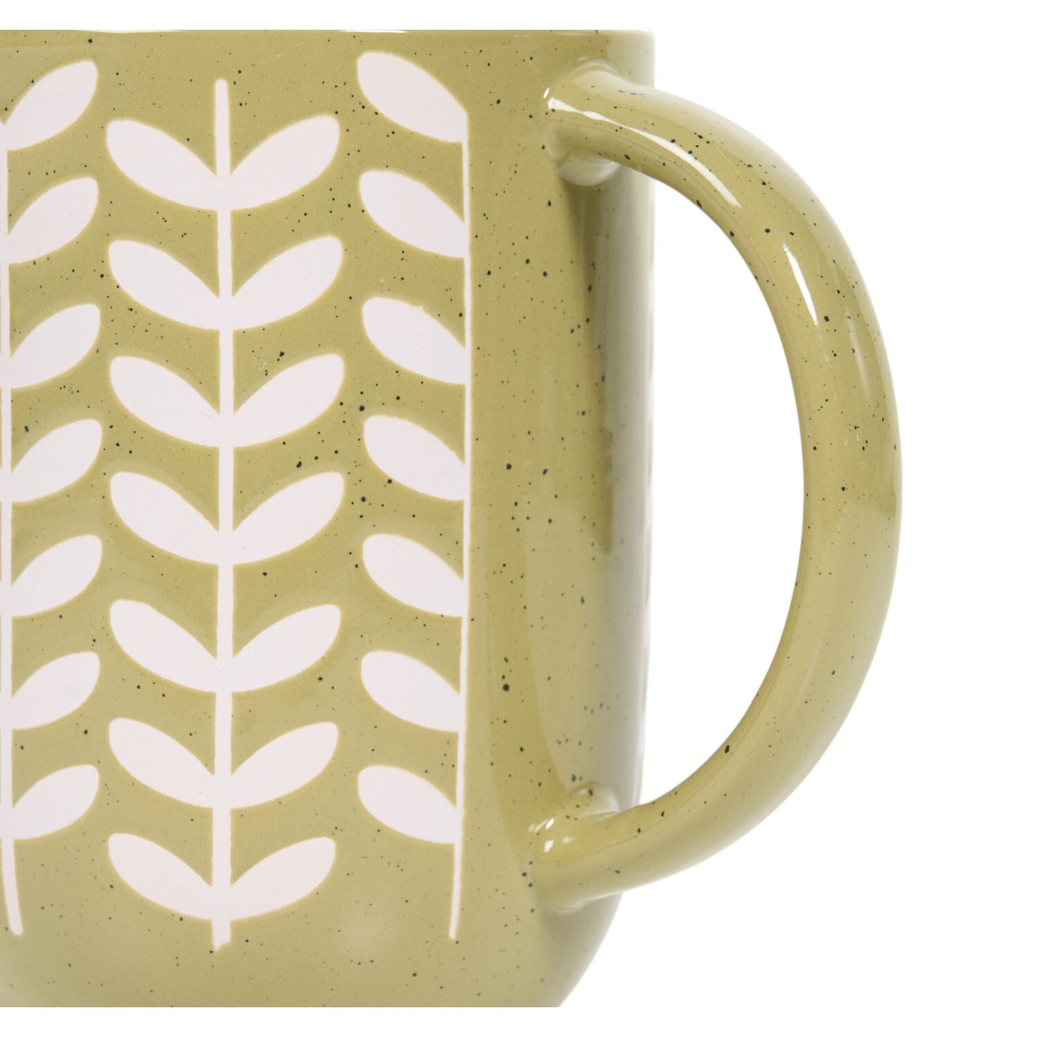 Plant Speckled Glazed Mug Olive Image 4