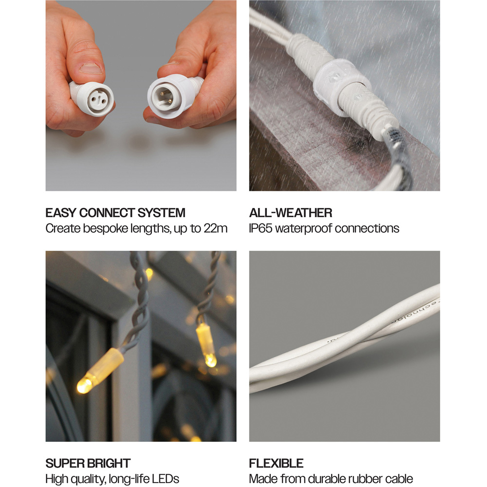 Eagle Connect 60 Warm White LED Icicle Light 2m Image 5
