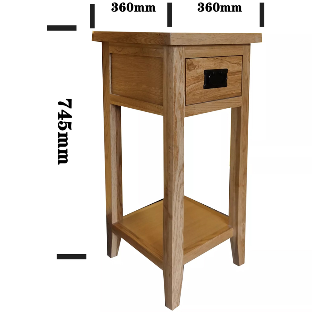 Furniture One Single Drawer Single Shelf Yellow Side Table Image 6