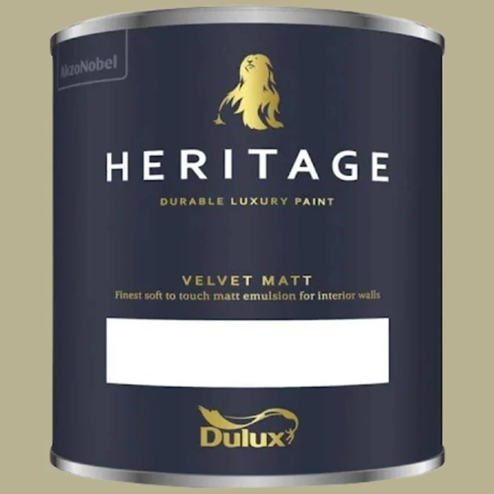 Dulux Heritage Walls and Ceilings Veranda Green Velvet Matt Emulsion Paint 1L Image 2