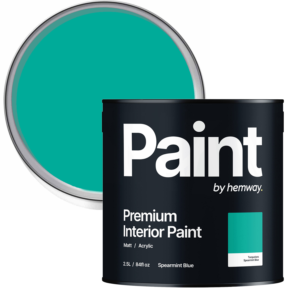 Hemway Spearmint Blue Interior Matt Acrylic Emulsion Paint 2.5L Image 1