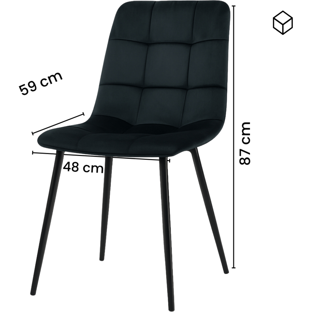 Portland 5 Seater Velvet Wooden Dining Set with Bench Brown and Black Image 6
