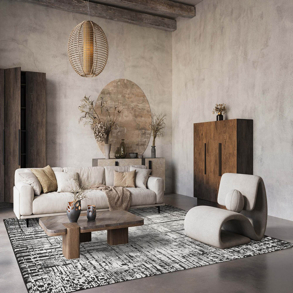 Desire Rugs Belgravia Metallic Sheen Nexus Design Grey Rug 160 x 230cm Image 5