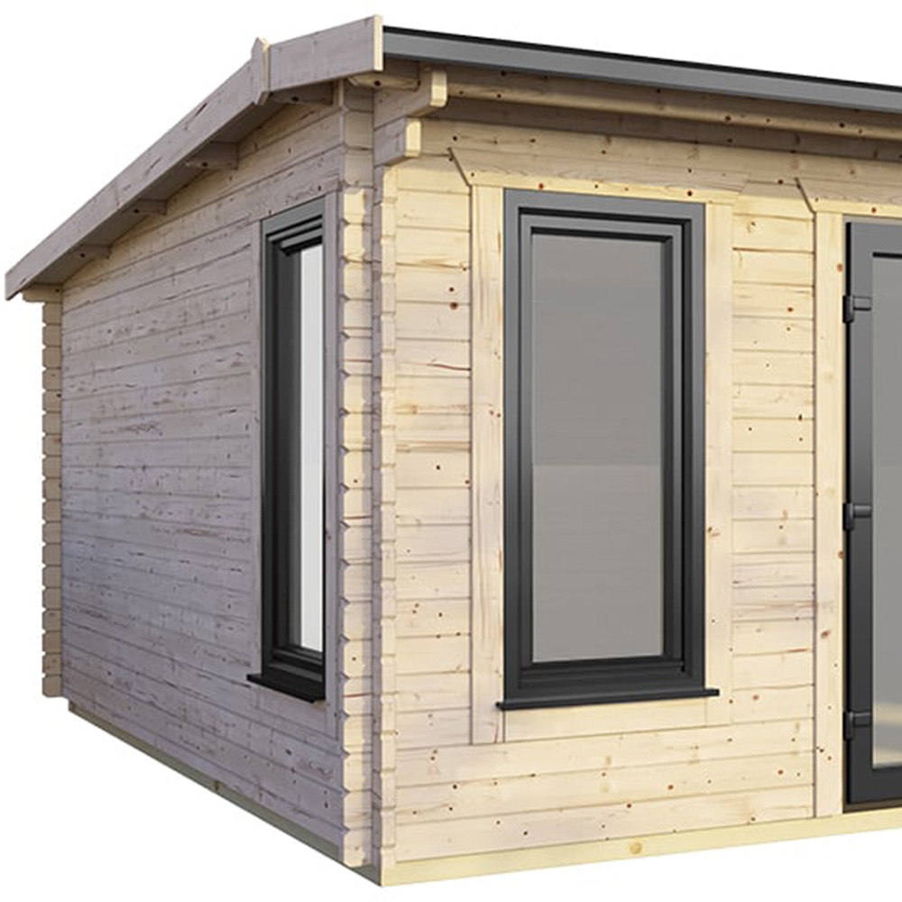 Power Sheds 16 x 14ft Centre Double Door Apex Log Cabin Image 3