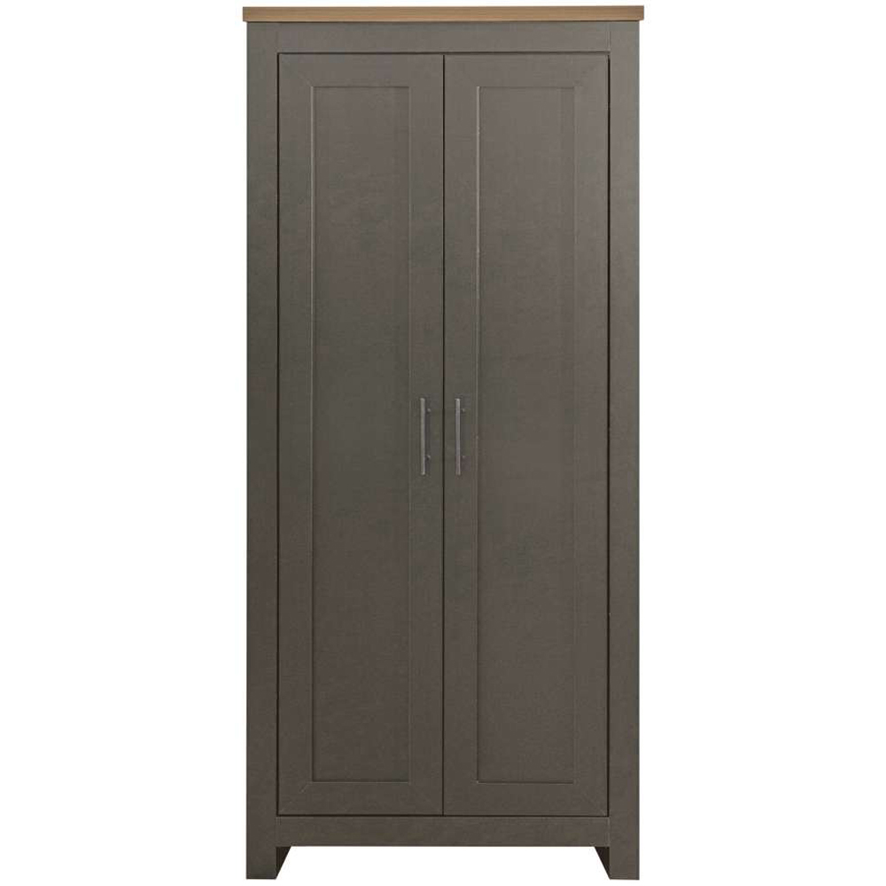 Birlea Highgate 2 Door Dark Grey and Oak Wardrobe Image 3