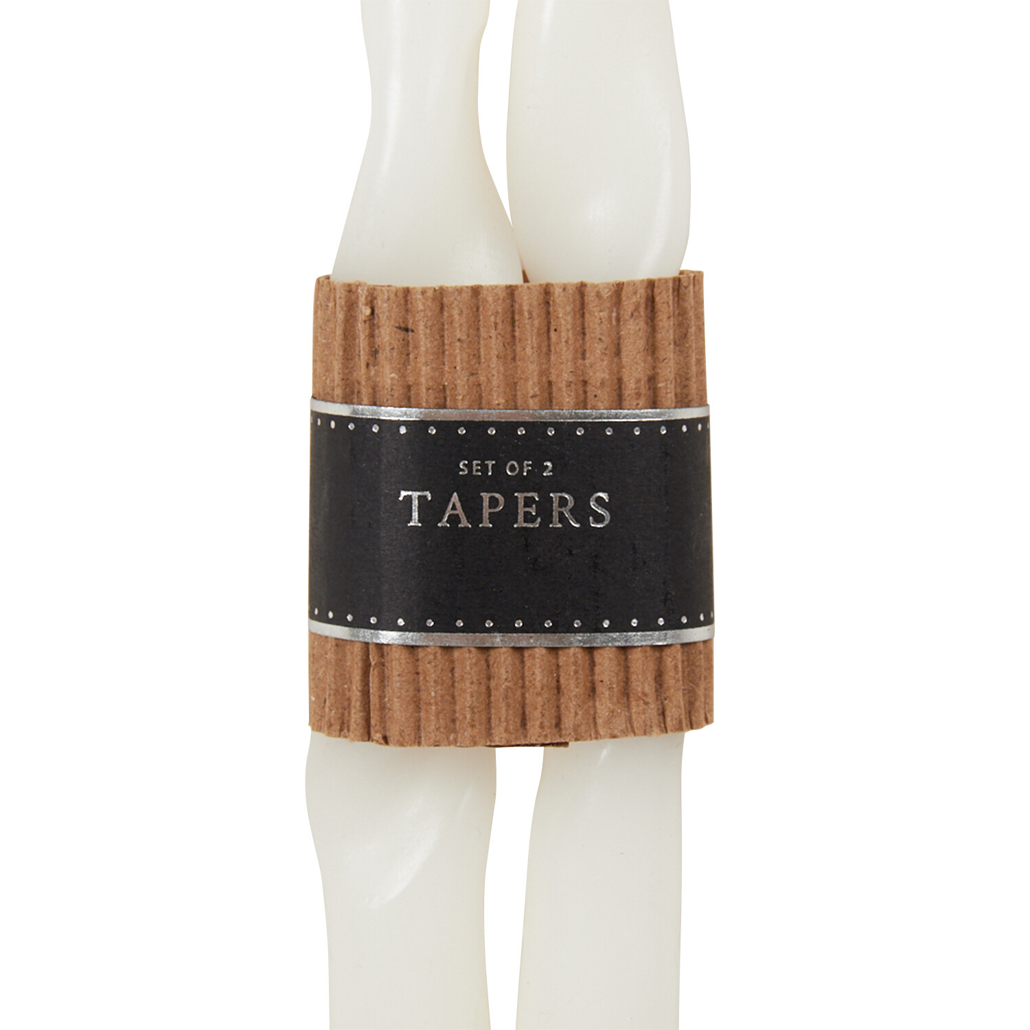 Set of 2 Nordic Twist Taper Candles - Multicolour Image 3