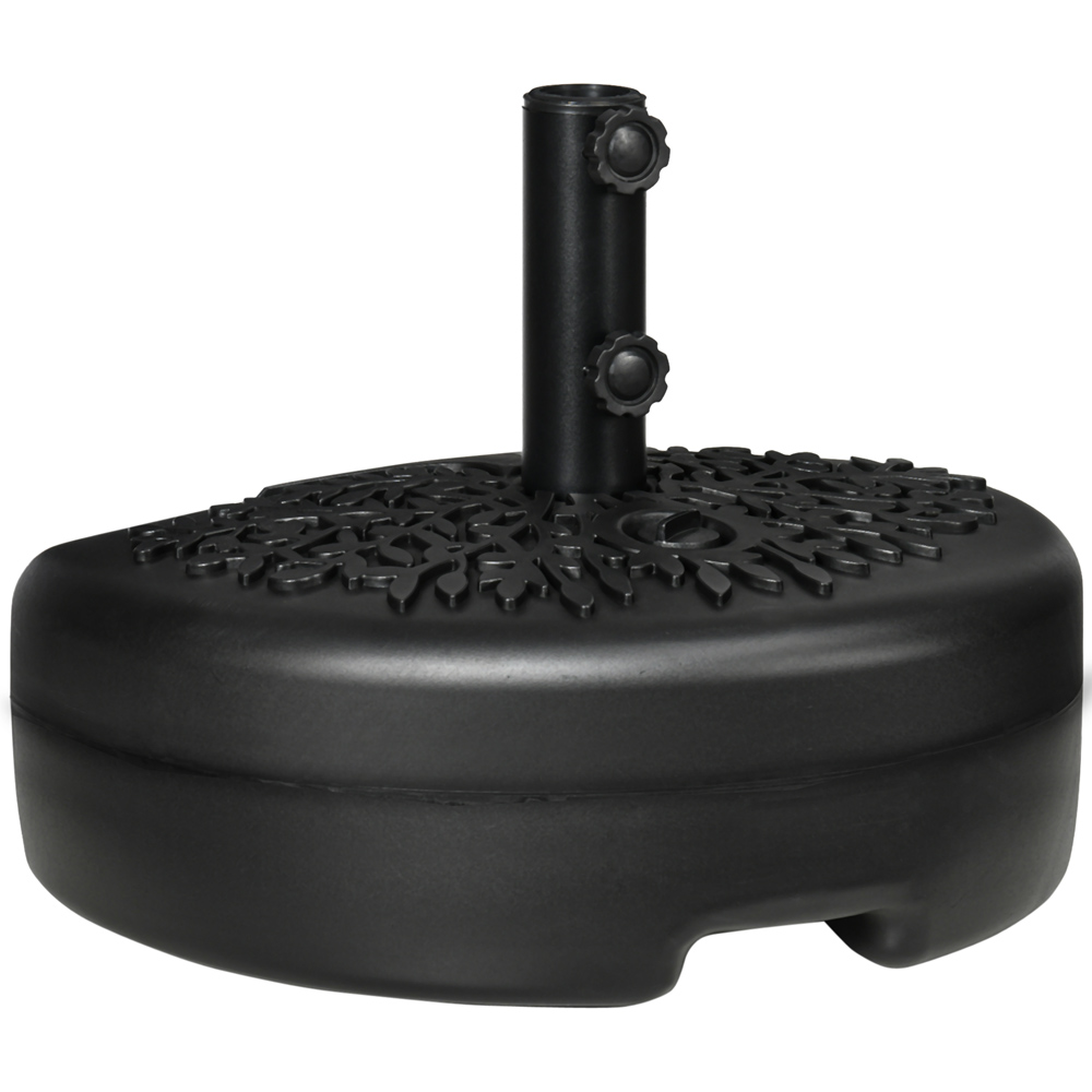 Outsunny Black Half Round Patio Umbrella Base Image 1