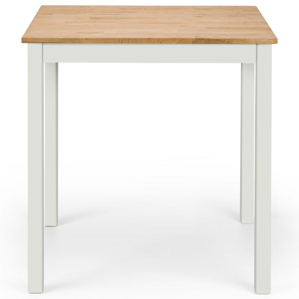 Julian Bowen Coxmoor 2 Seater Square Dining Table Ivory and Oak Image 3