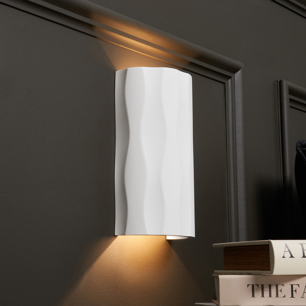 Inlight Pordis Paintable Plaster Up and Down Wall Light Image 2