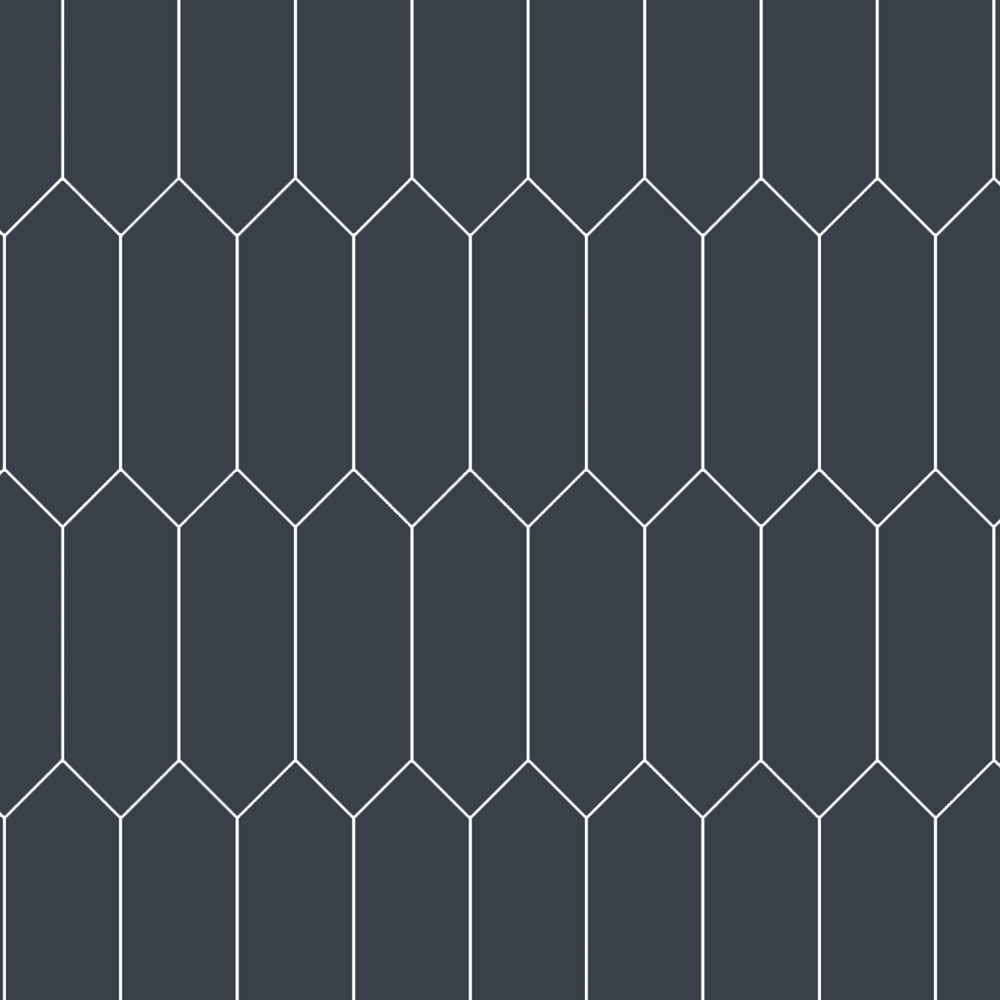 Splashbax Premium Artisan Elongated Hexagon Oxford Blue Acrylic Bathroom Wall Panel 2400 x 800mm Image 2