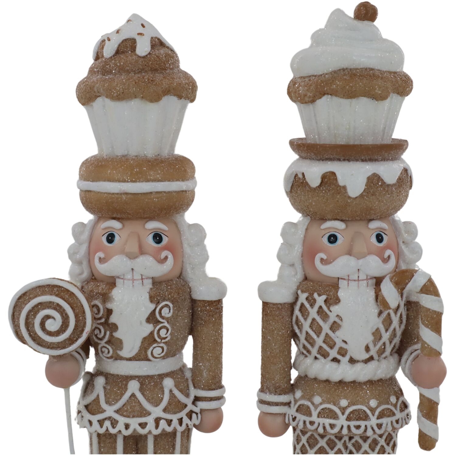 Festive Gingerbread Nutcracker Brown and White Image 2