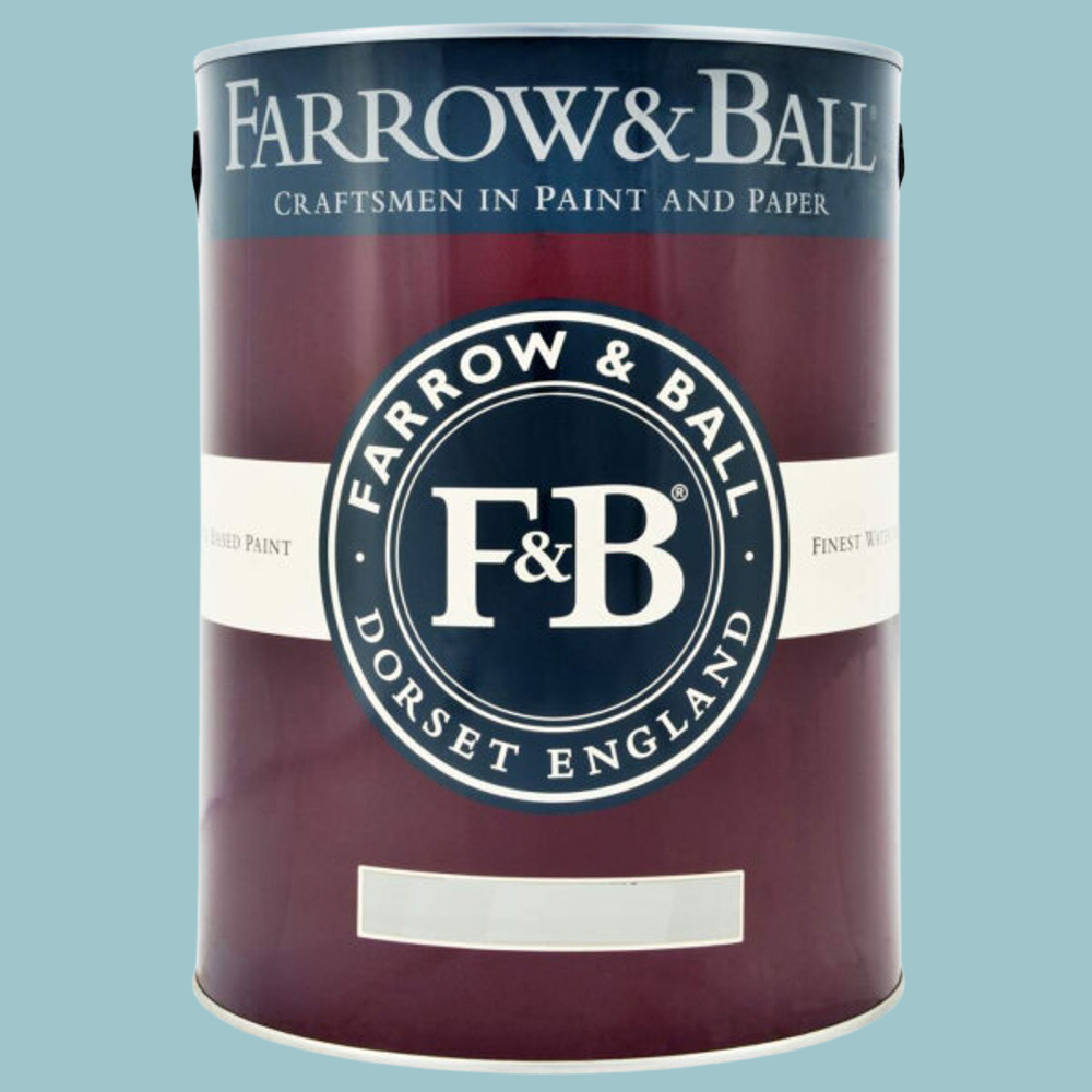 Farrow & Ball Interior Wood and Metal 210 Blue Ground Flat Eggshell Paint 5L Image 2