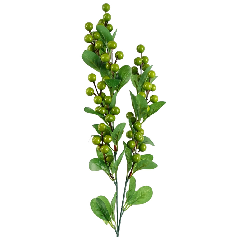 Leaf Green Berry Artificial Spray 70cm 6 Pack Image 3