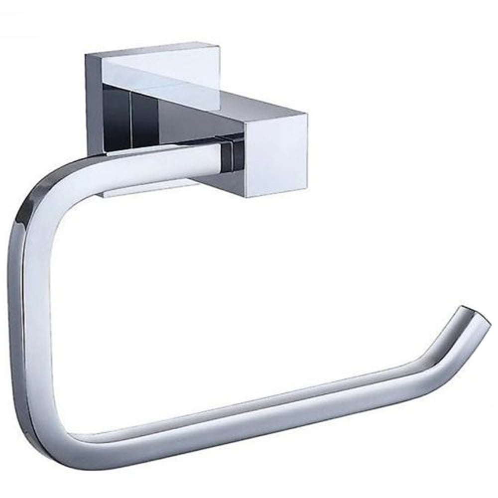 Nes Home Rio Chrome Square Toilet Roll Holder Image 1