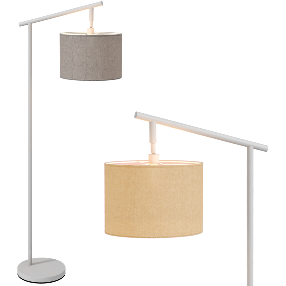 Portland Grey 350 Degree Rotating Floor Lamp with LED Bulb Image 3