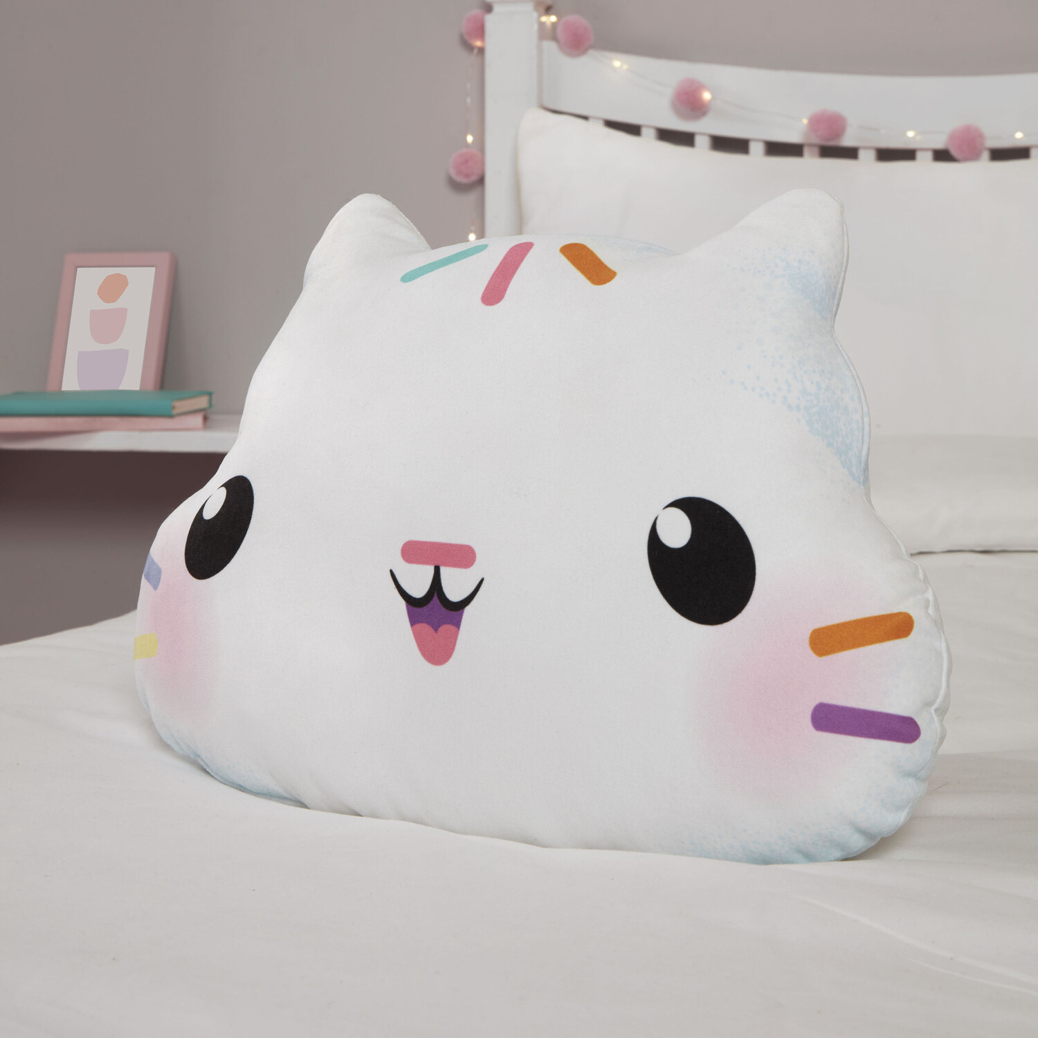 Gabbys Dollhouse Cakey Cat Cushion White Image 2