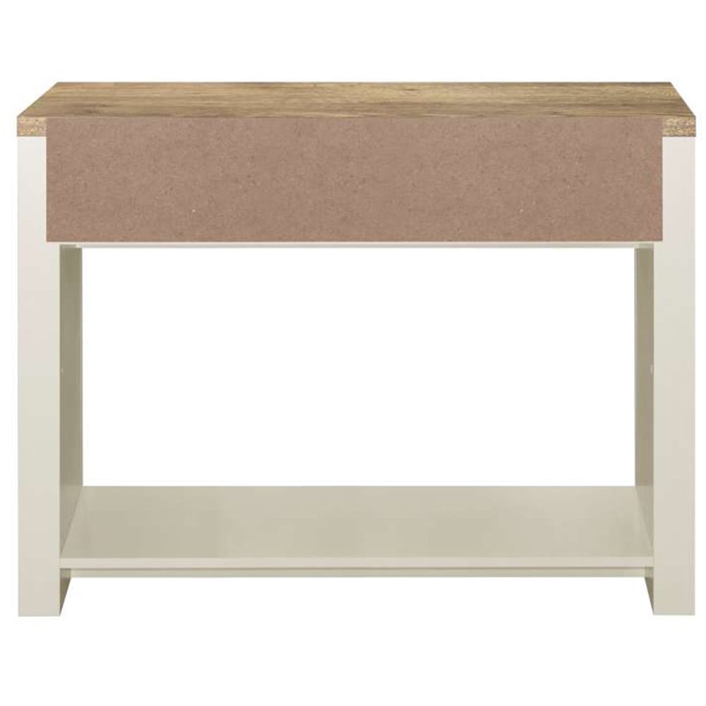 Highgate 2 Drawer Cream and Oak Console Table Image 5