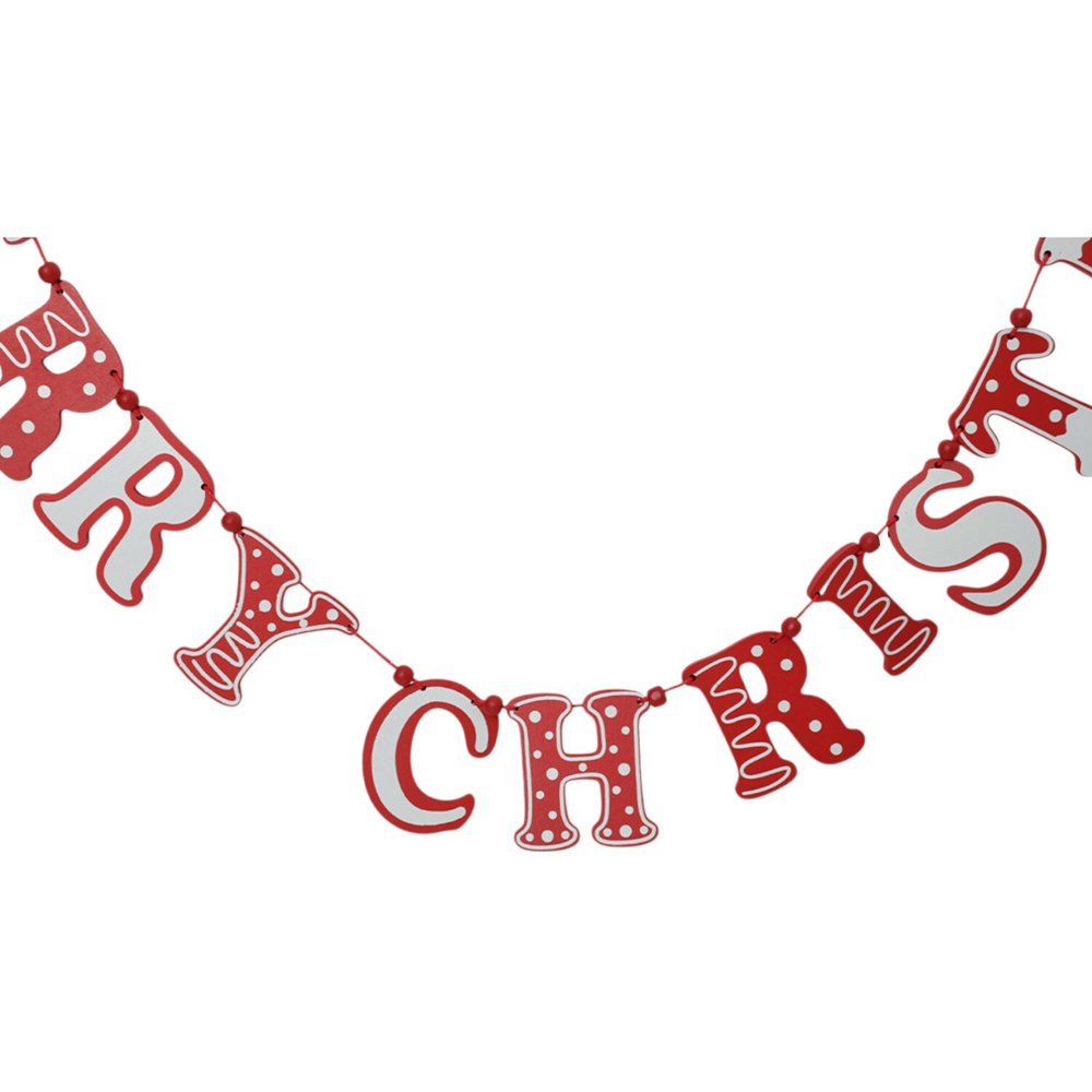 Merry Christmas Garland - Red Image 5