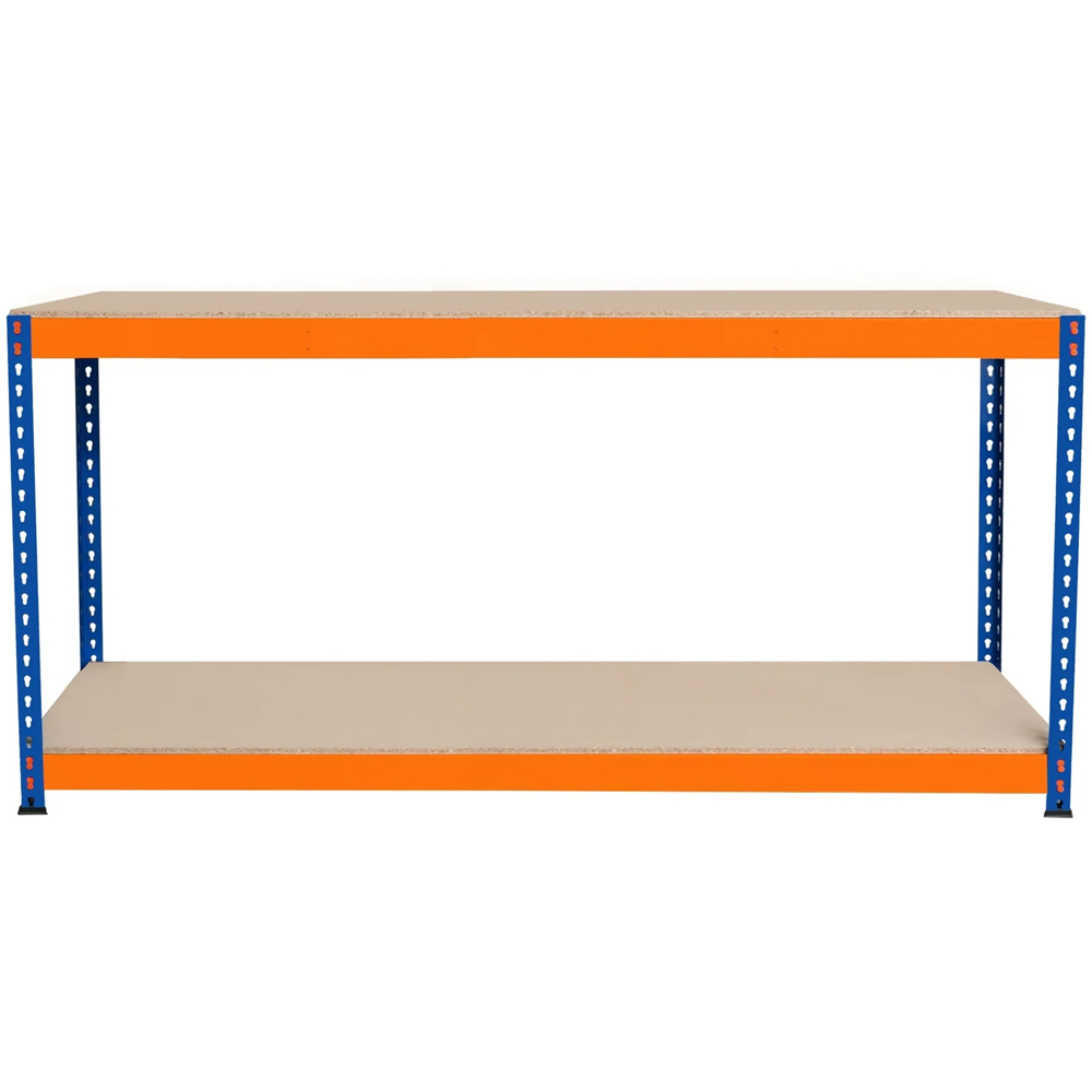 MonsterShop S-Rax 2 Shelf Blue and Orange Workbench 180 x 45cm Image 3
