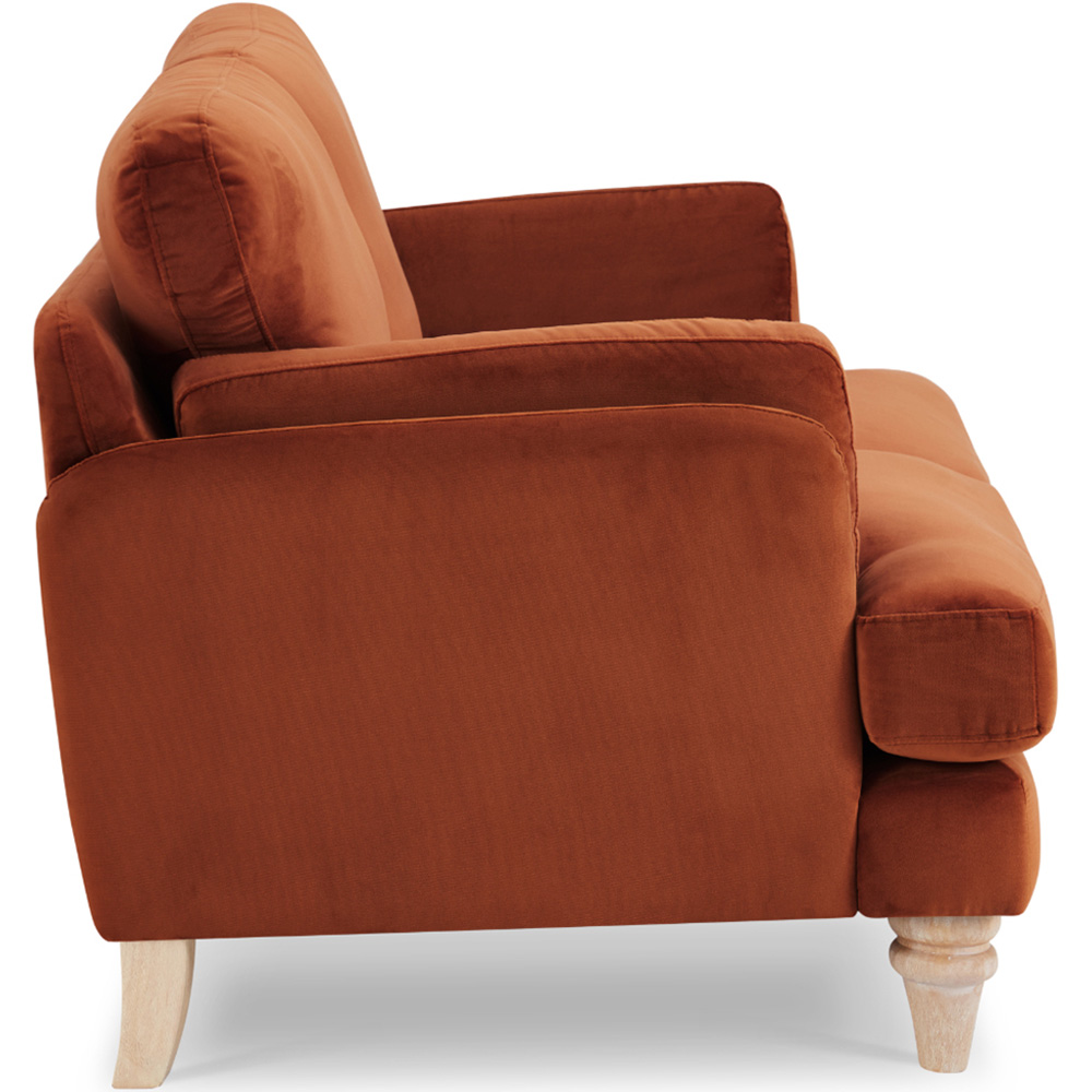 Home Detail Regent 2 Seater Burnt Orange Velvet Sofa Image 4