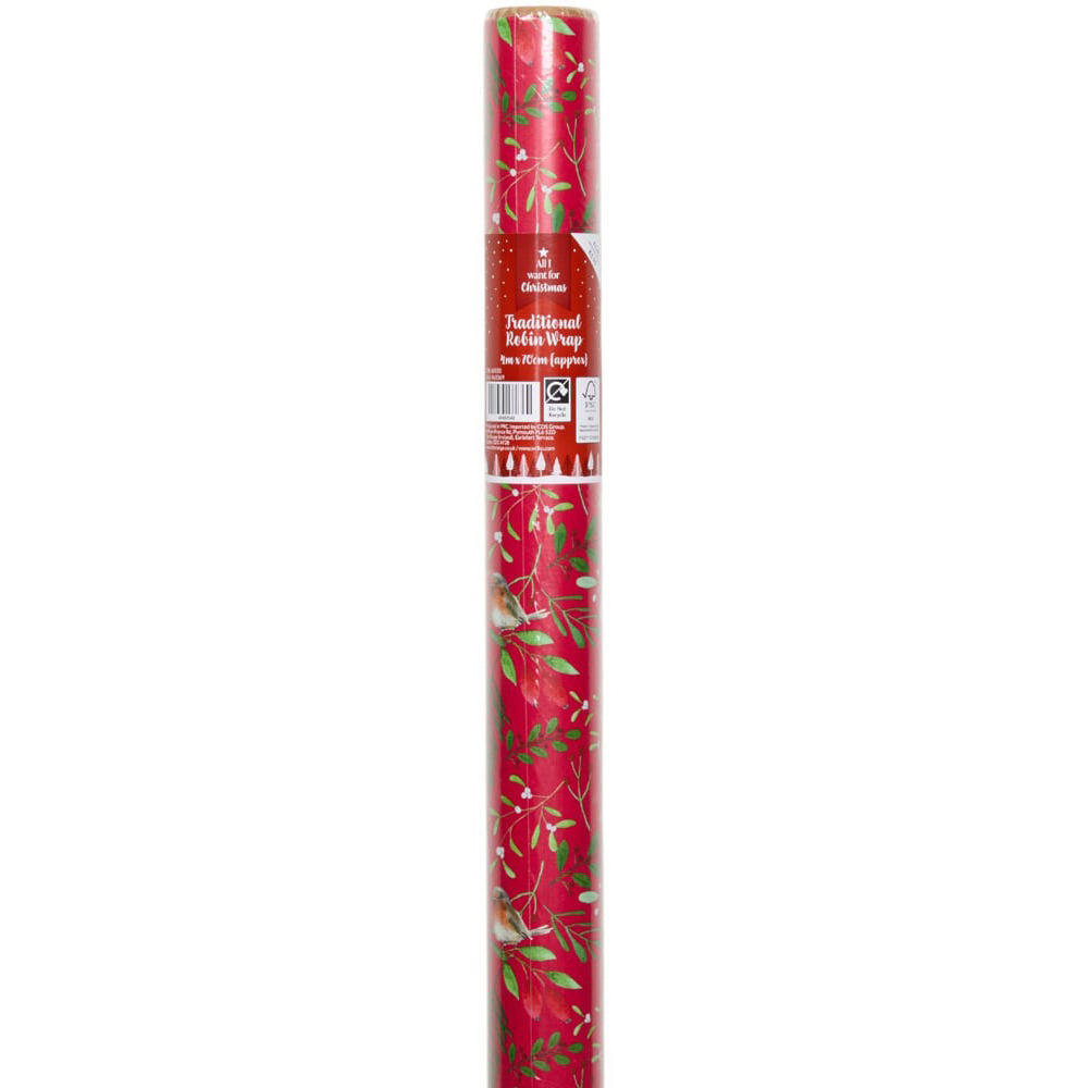Traditional Robin Gift Wrap Image 7