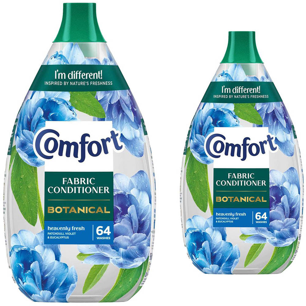Comfort Botanical Heavenly Fresh Fabric Conditioner 64 Washes 960ml 2 Pack Image 1