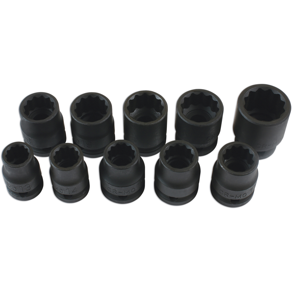 Laser Impact 1/2 inch Socket 10 Pack Image 3