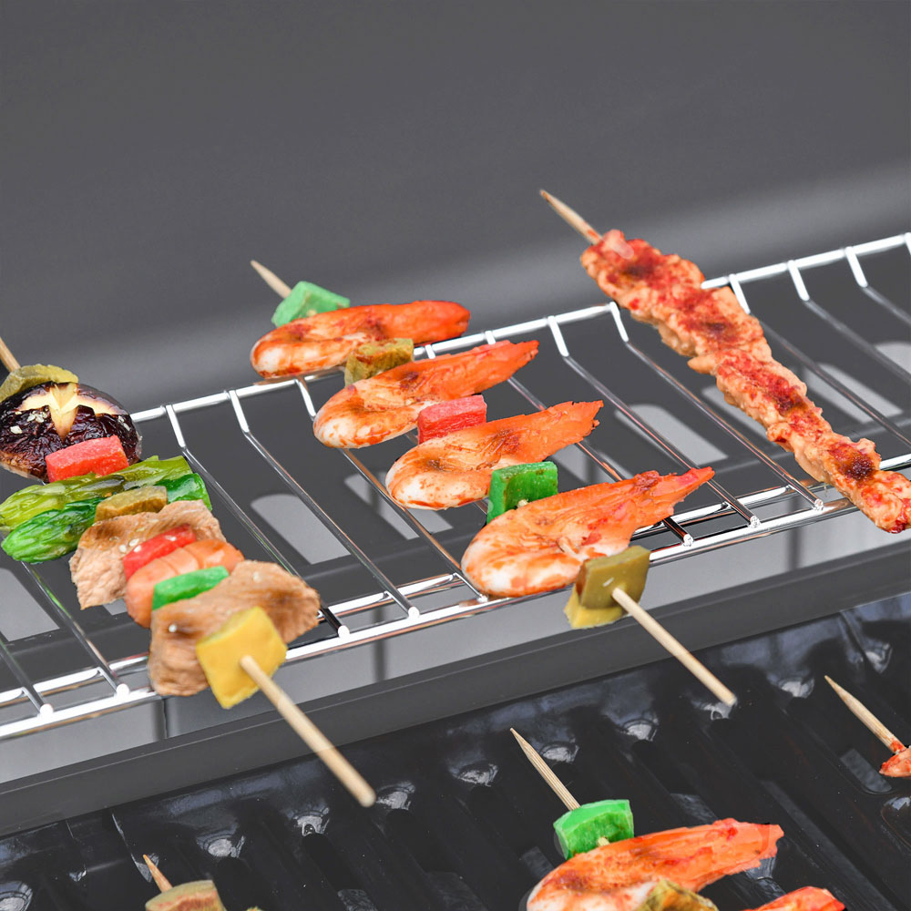 Outsunny Grey 6+1 Burner Gas Barbecue Grill with Wheel Image 4