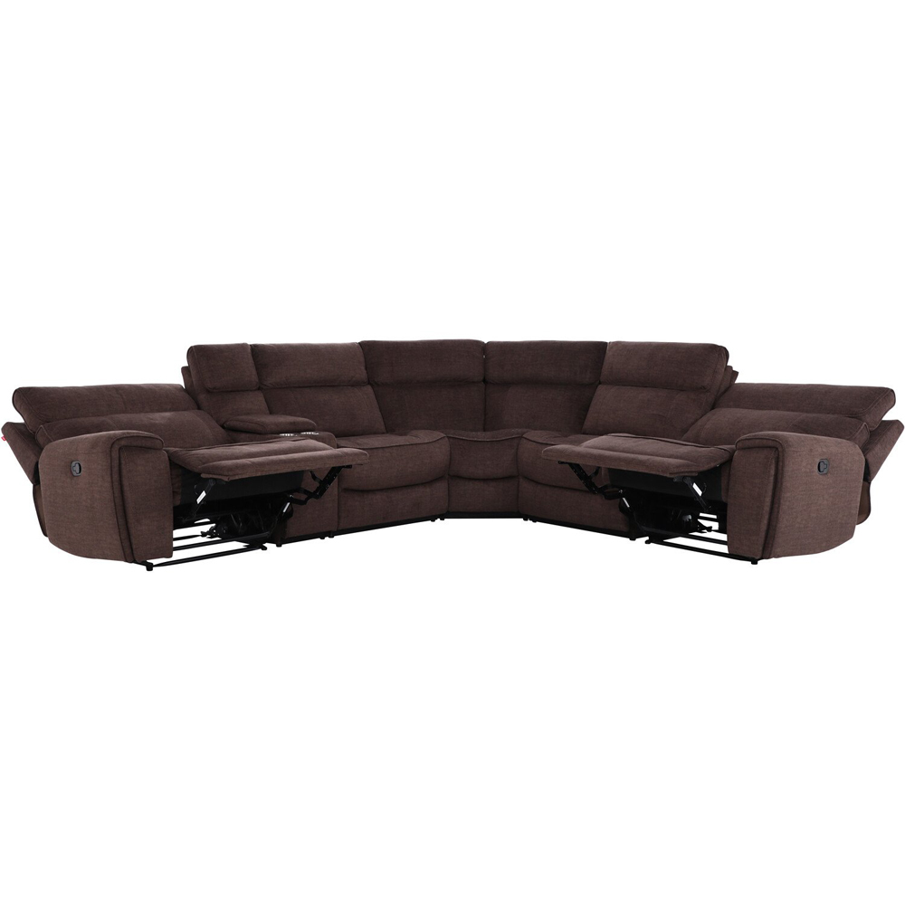 Cancun 5 Seater Brown Corner Sofa Image 4