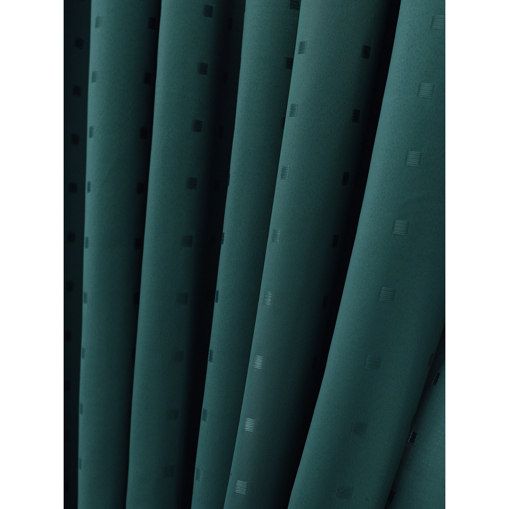 Alan Symonds Madison Teal Ring Top Curtain 229 x 183cm Image 7