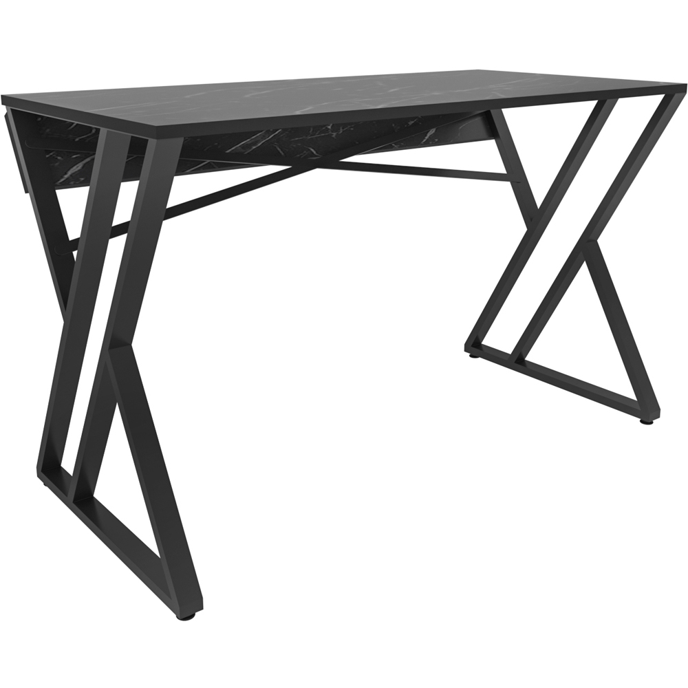 Decorotika Gyza Computer Desk Black Marble Effect and Black Image 4