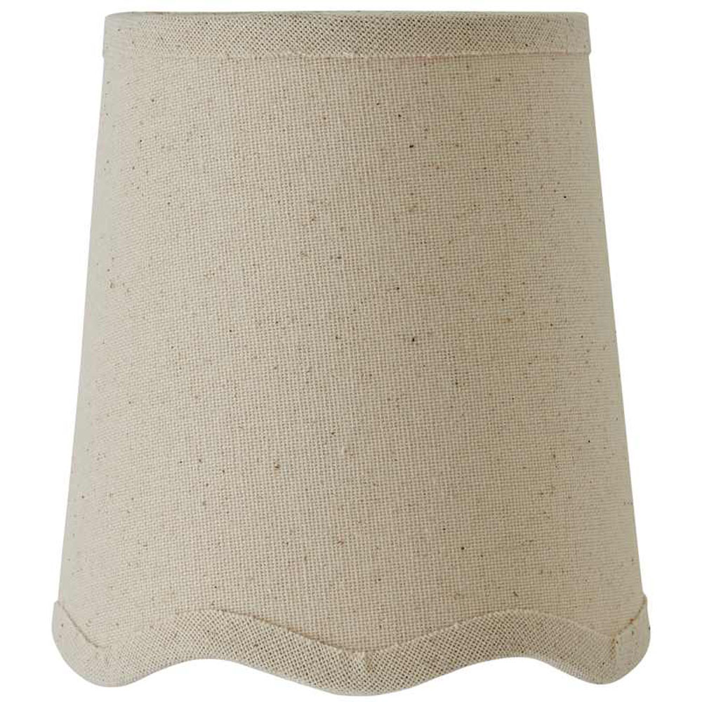 ValueLights Mabel Natural Linen Scallop Edge Extra Small Lamp Shade Image 1