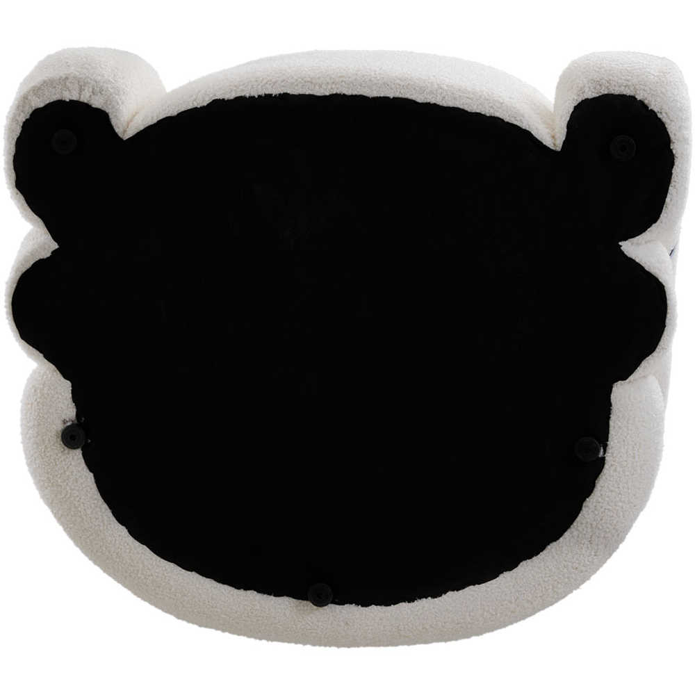 Living and Home White Velvet Artistic Wraparound Armchair Image 6