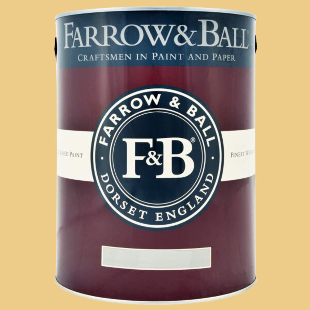 Farrow & Ball Interior Wood and Metal 218 Yellow Ground Flat Eggshell Paint 5L Image 2