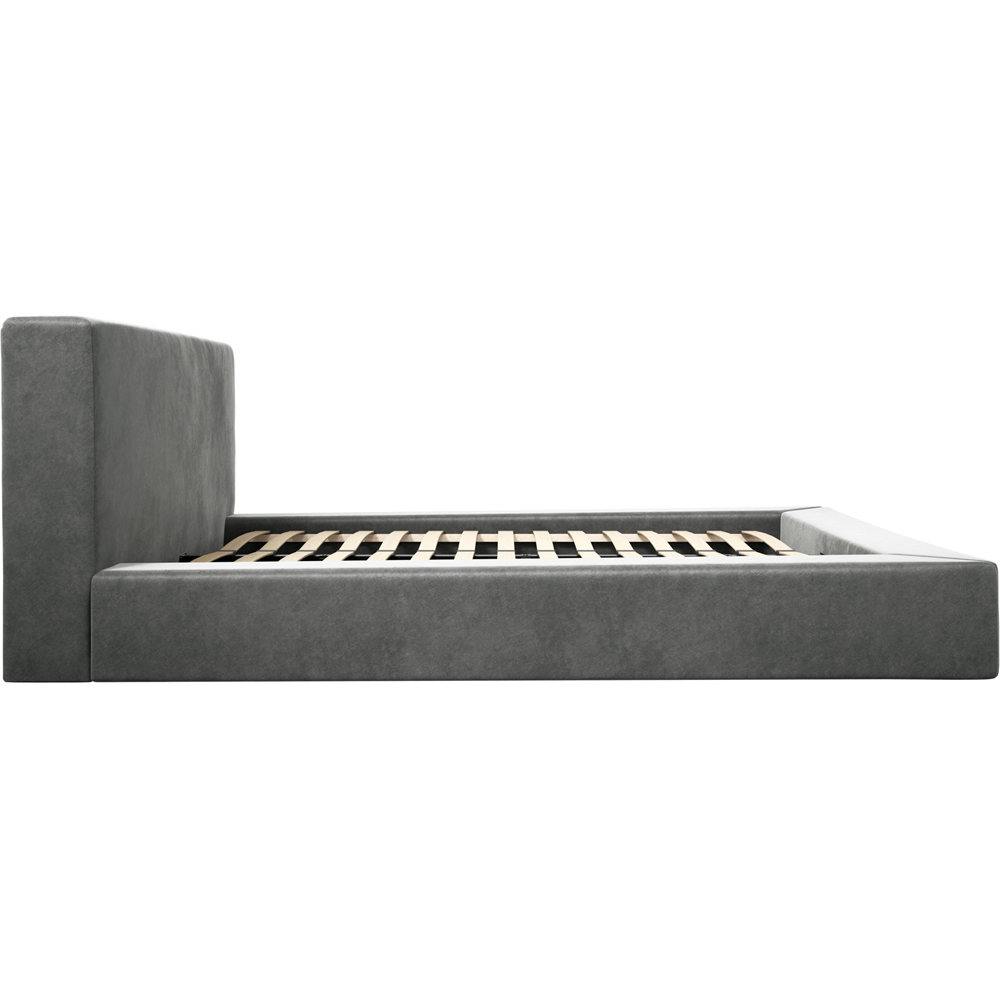 LPD Home Soho Dapple Grey Double Velvet Bed Image 4