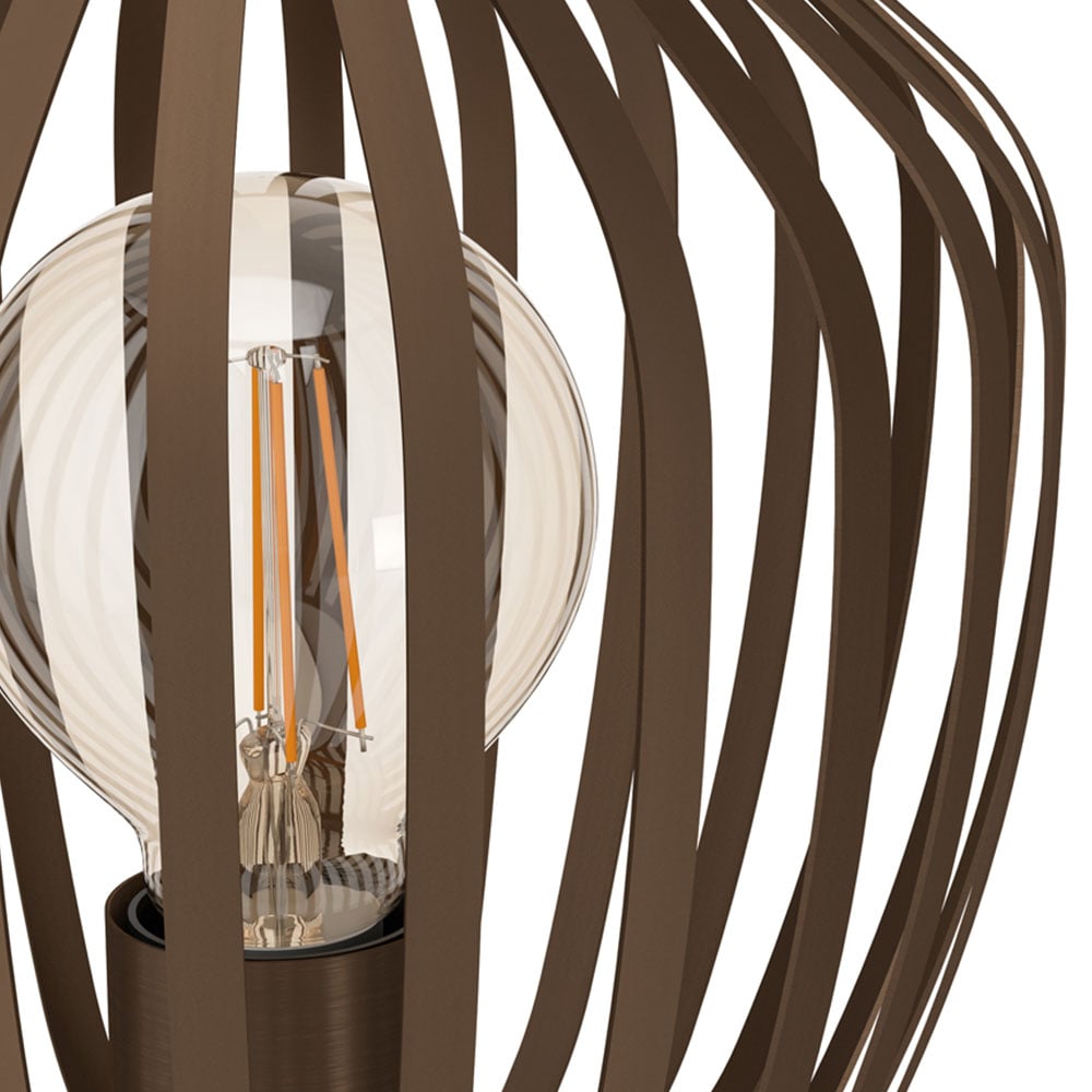 EGLO Espinal Bronze Steel Caged Style Table Lamp Image 3