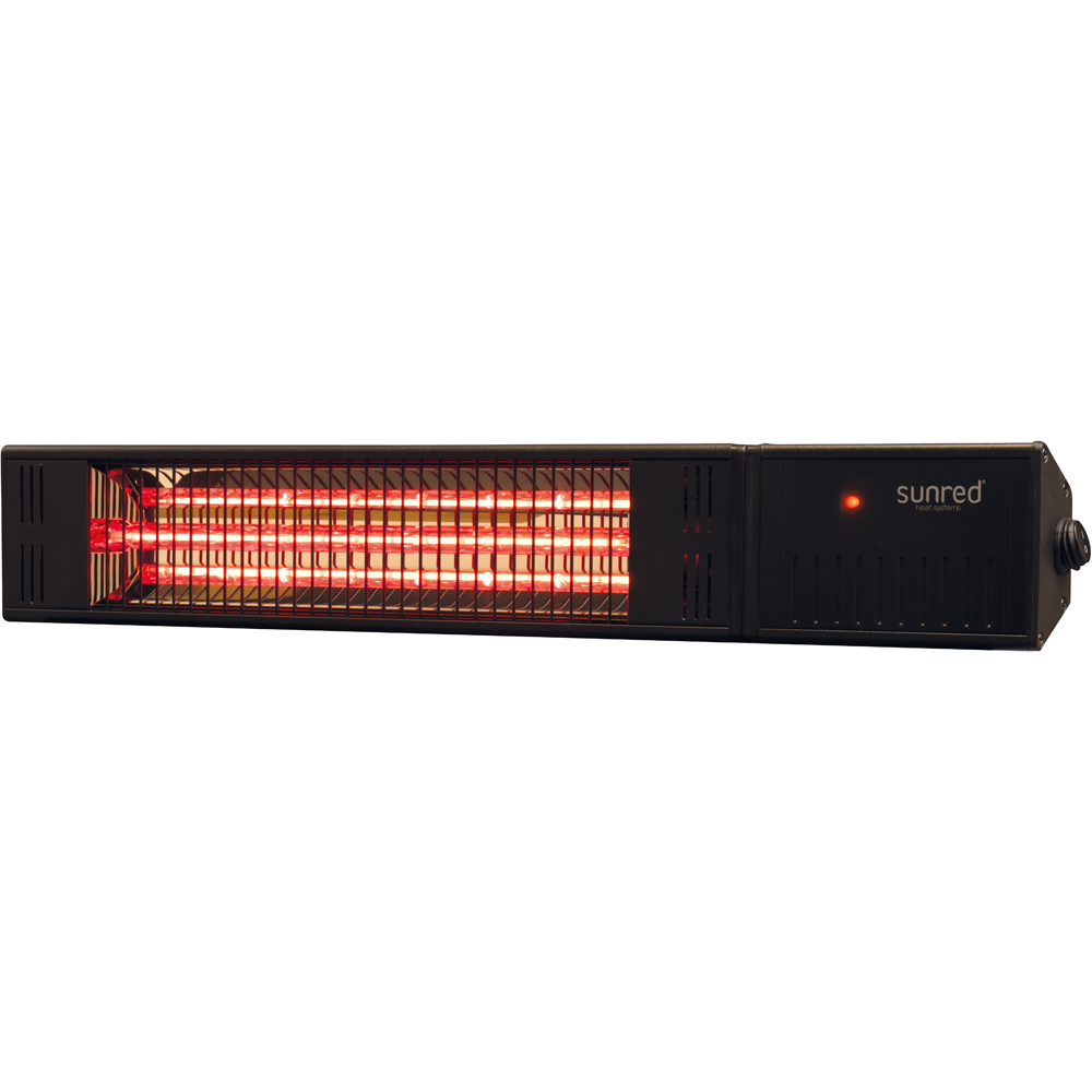 Sunred Fortuna Ultra Black Wall Patio Heater 1500W Image 1