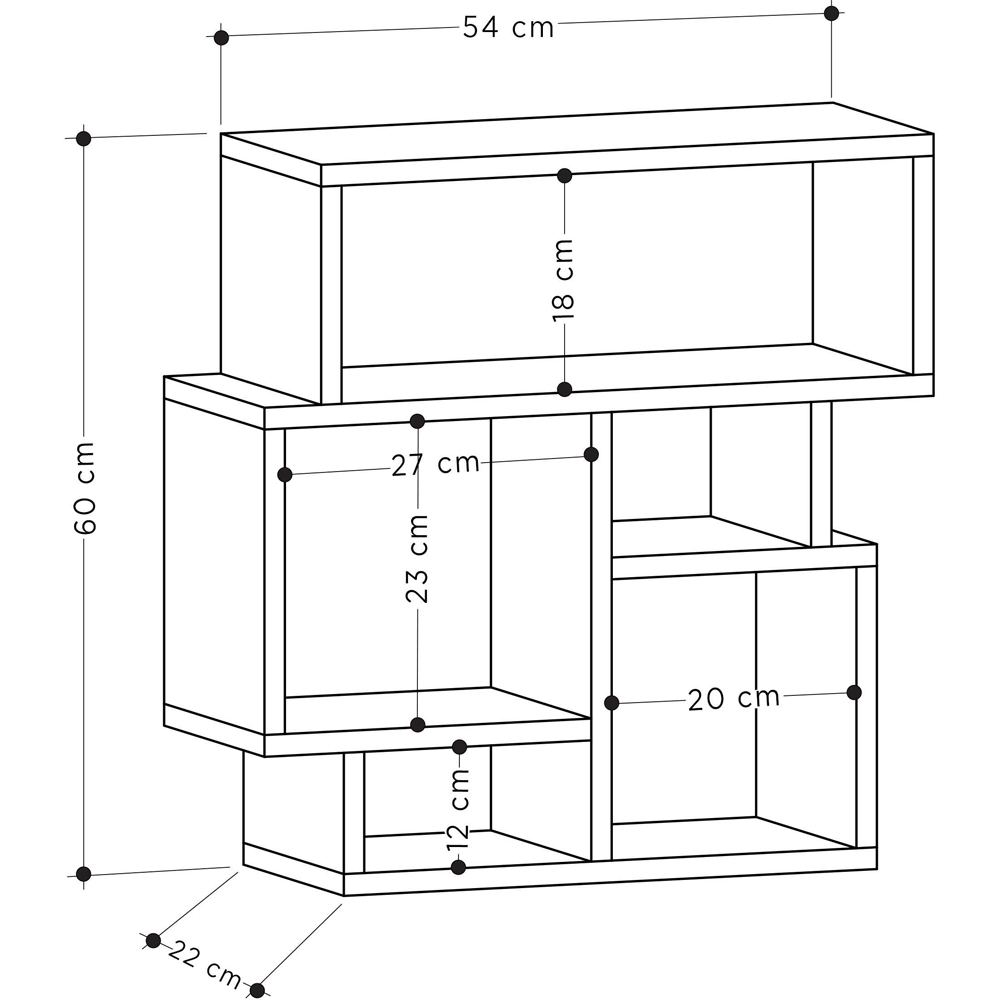 Decortie Karma 5 Shelf Anthracite Modern Side End Table Image 4