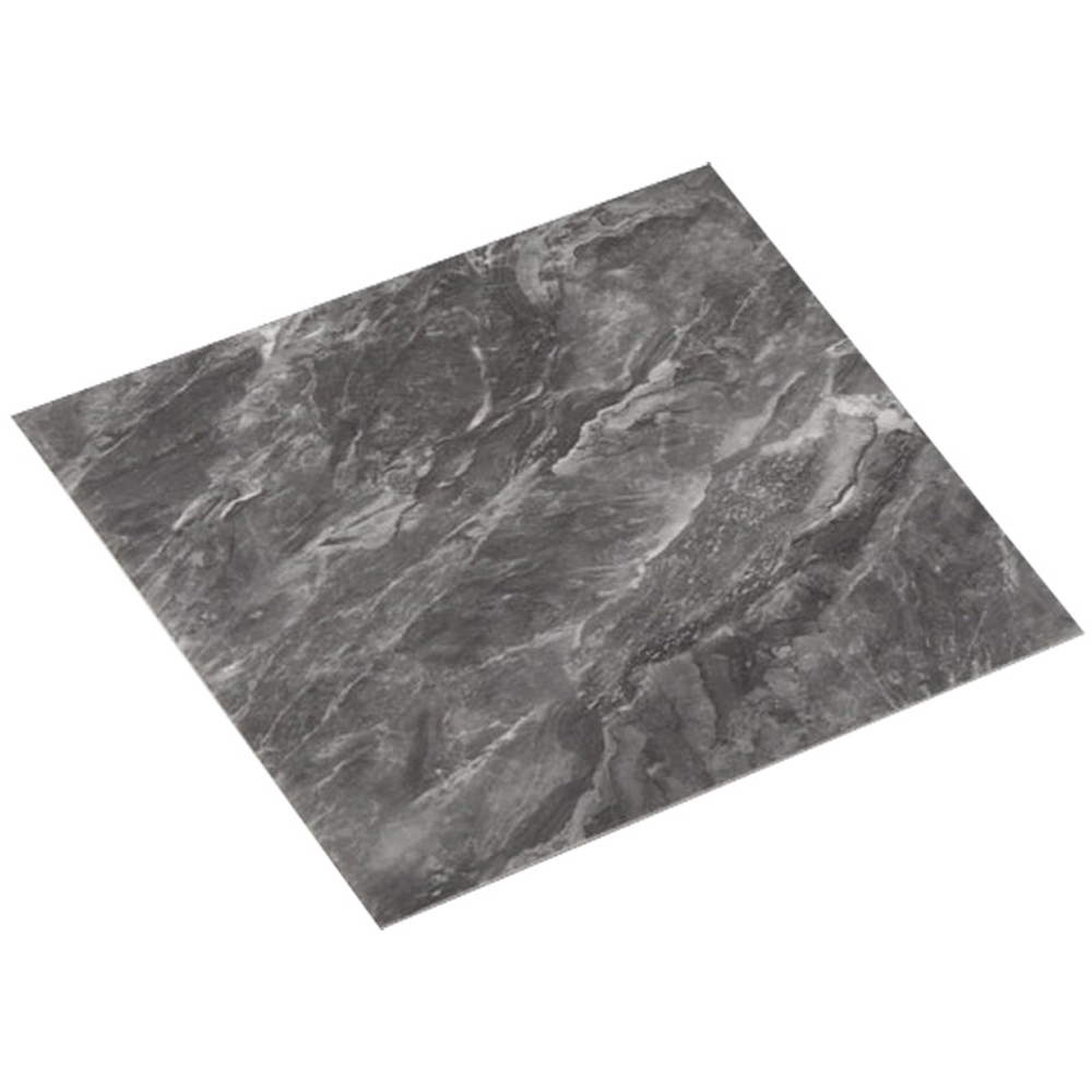 Living and Home Marble Patterned Dark Grey PVC Self Adhesive Wall Sticker 10 Pack Image 3