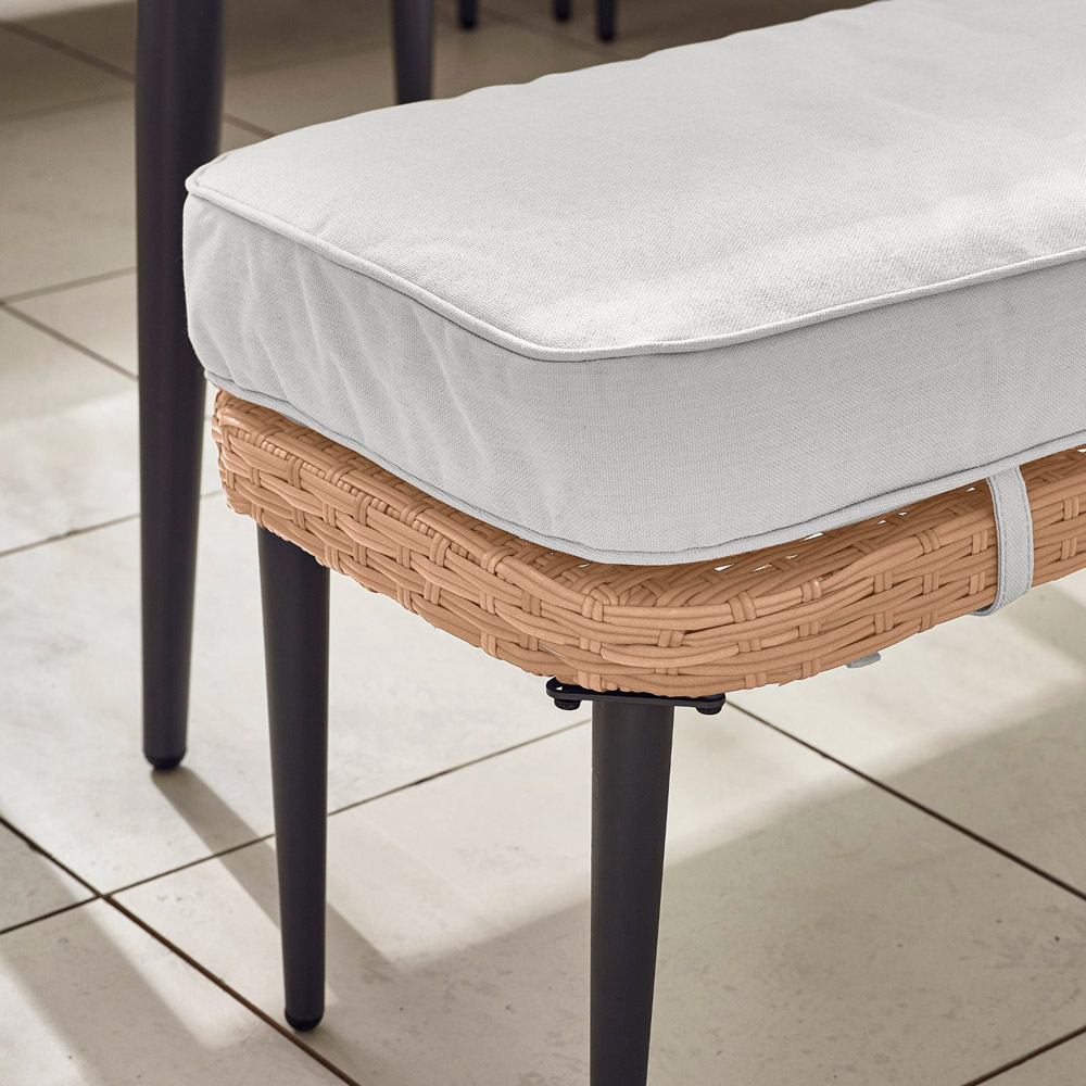 Furniturebox Capri Rattan 9 Seater Corner Dining Sofa Set Beige Image 4