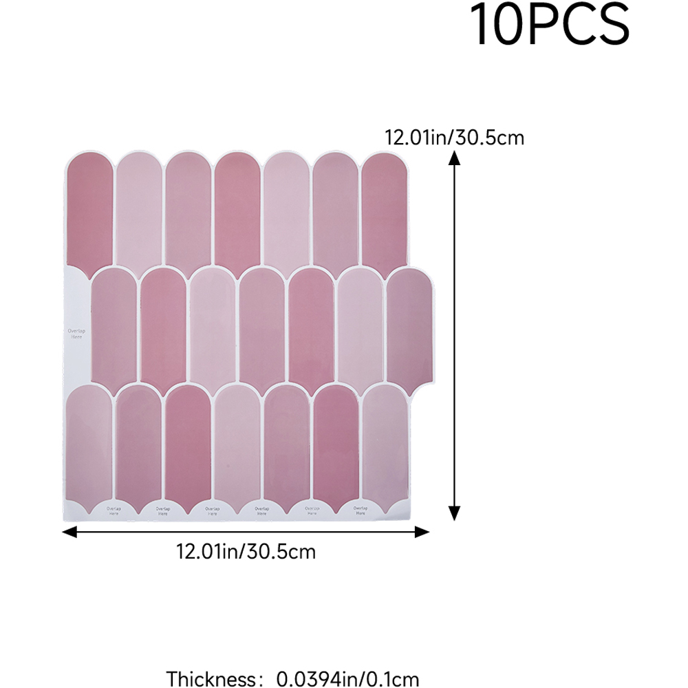 Living and Home Dark Pink Arch Self Adhesive Wall Sticker 10 Pack Image 9