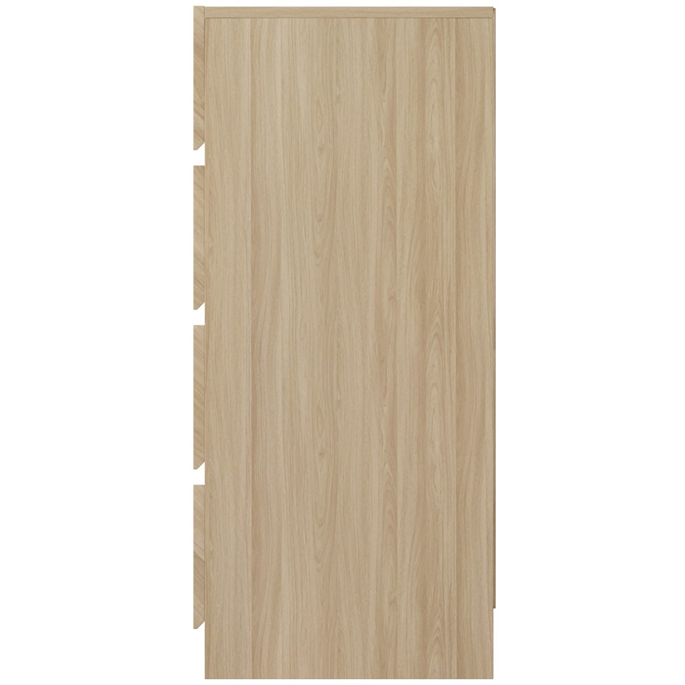 GFW Catania 4 Drawer Euro Oak Wood Chest of Drawers Image 3
