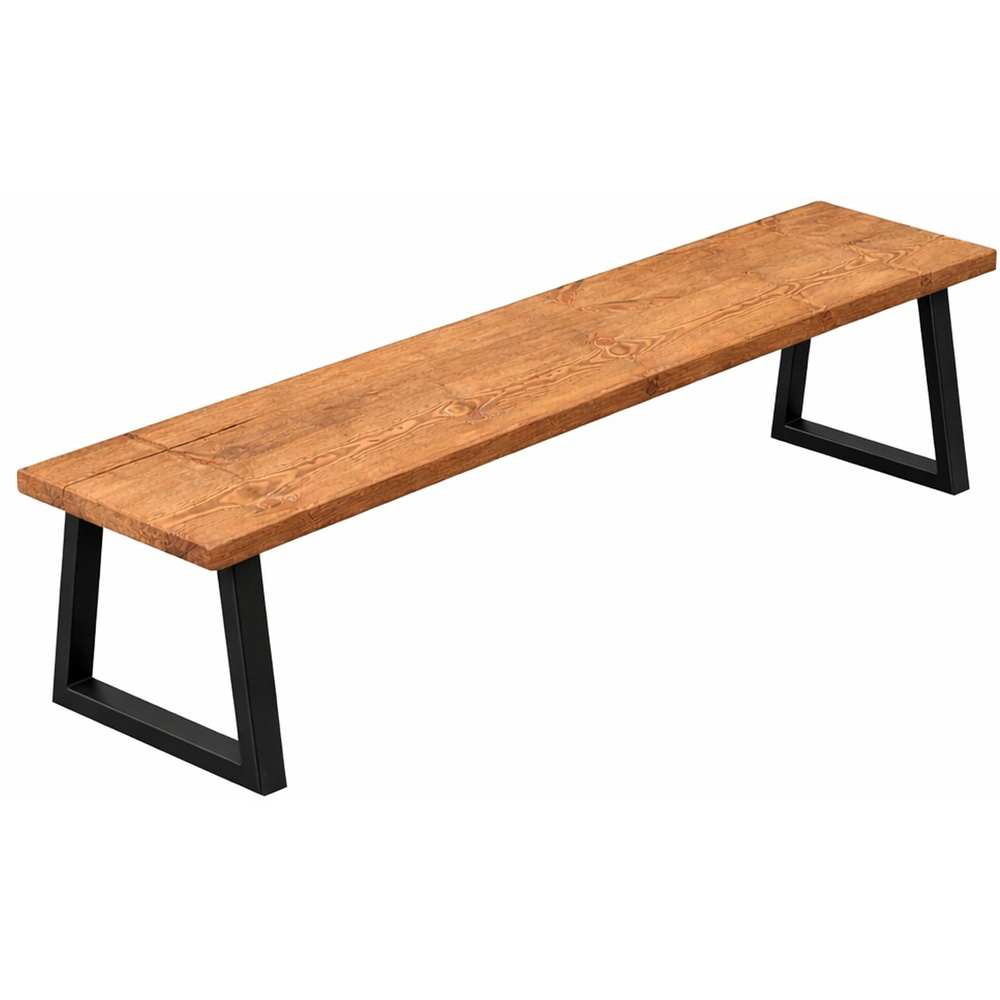Homebase Jacobean Redwood Sleek and Slender Bench 130cm Image 2