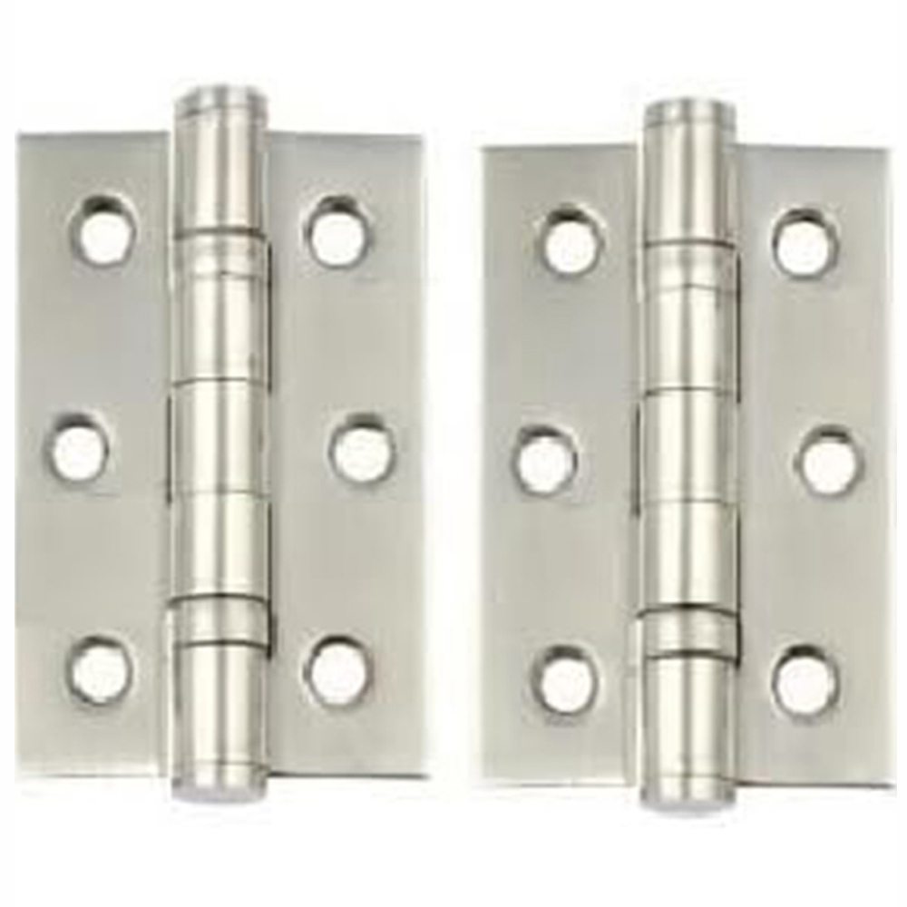 Golden Grace Satin Nickel Ball Bearing Timber Door Hinge Pair 75mm 4 Pack Image 2